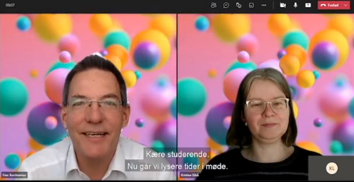 Prodekanerne for uddannelse, Kristine Kilså (NAT) og Finn Borchsenius (TECH), klik for større version.